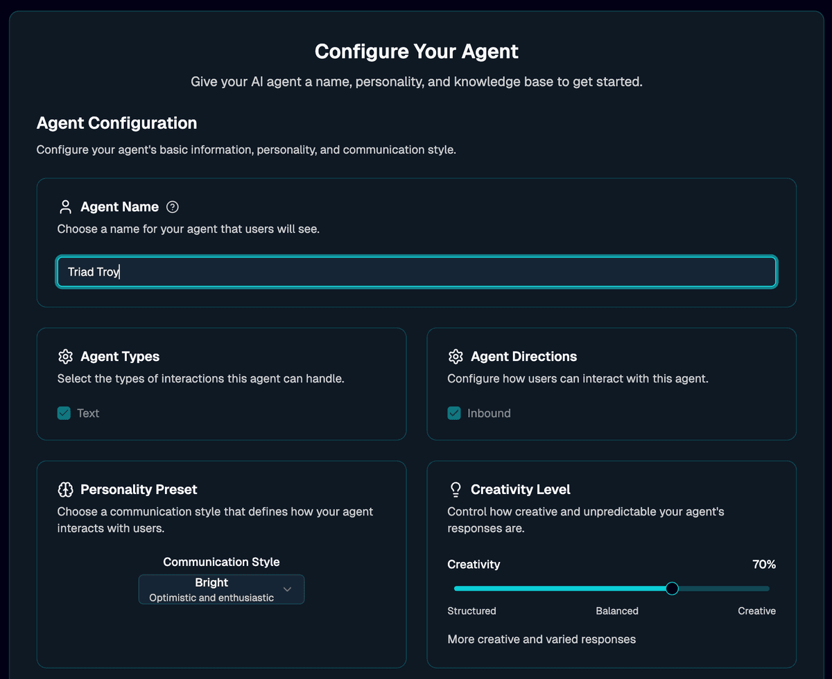 Name your agent interface